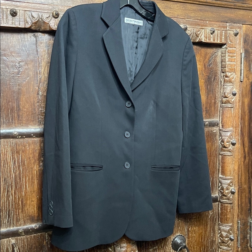 Vintage Y2K Emporio Armani 100% Wool Blazer Made in Italy Women’s 42 (US 6/8)